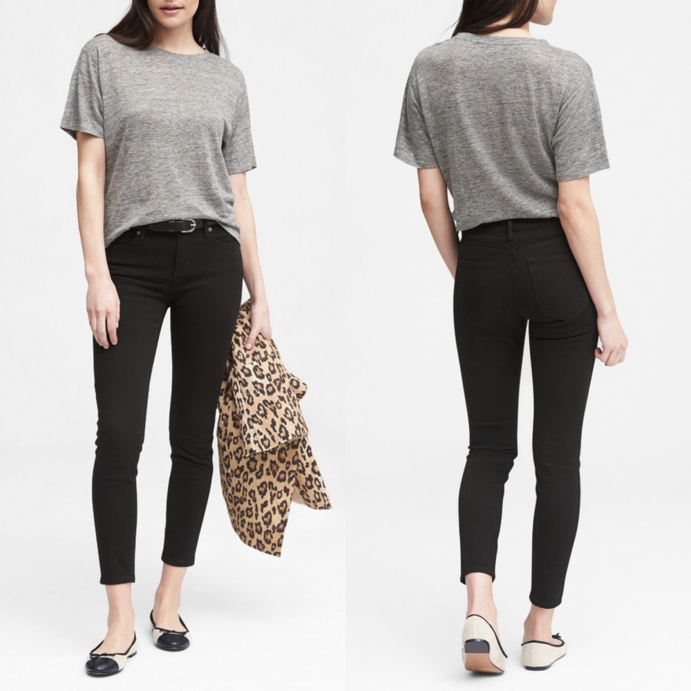 Banana Republic Skinny Stay Black Ankle Jean